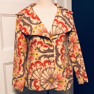 Anthropologie Fei Floral Corduroy Jacket